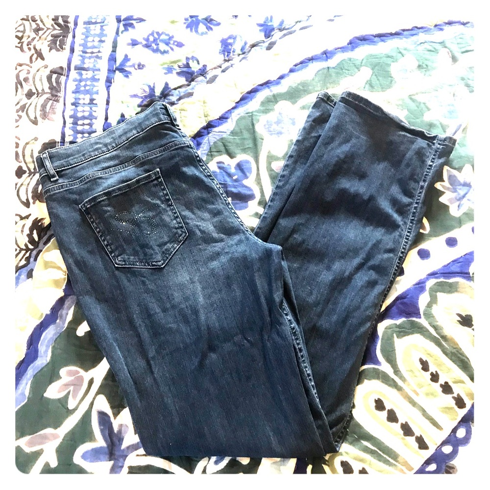 Escada Jeans with Rhinestone Accents on Pockets